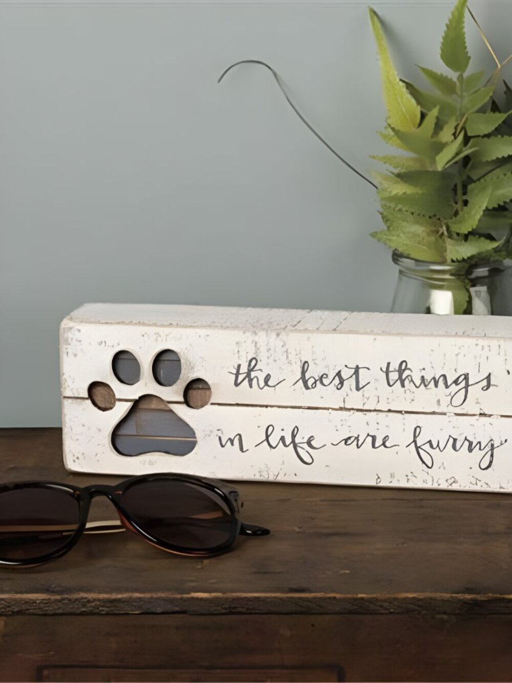 Hand-Lettered Slat Box Sign, Best Things In Life - Picture 4 of 5